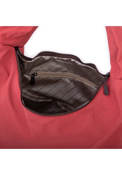 Nas Bag Kadın Büyük Boy Spor Şık Günlük Ultra Hafif Omuz Çantası En 40 Cm Boy 32 Cm Kırmızı