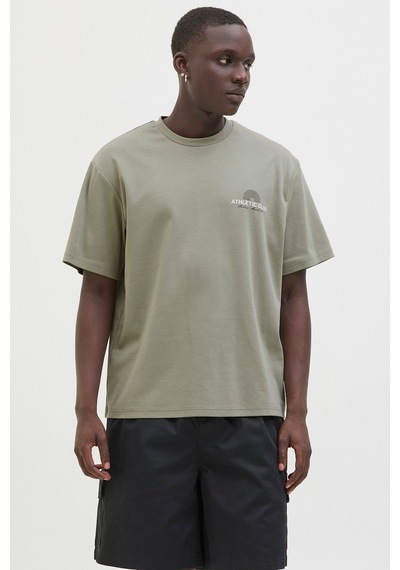 Jack & Jones Jcoathletıco Graphic Erkek T-shirt 12285727 Gri