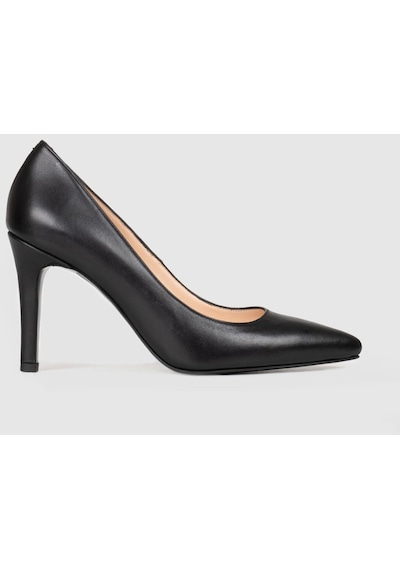 Cabani Kadın Hakiki Deri Siyah İnce Topuklu Stiletto-siyah Siyah