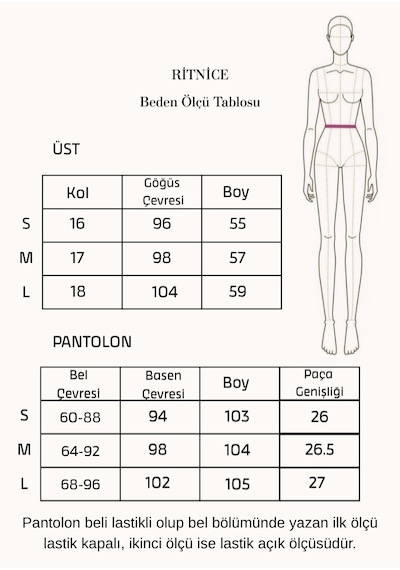 Ritnice Kadın Nadia Modal Touch Polo Yaka Bel Lastikli Cepli Ekru Alt Üst Takım