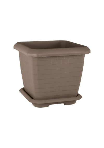 Omnipazar So-hk03 Hisar Kare Tabaklı Saksı 25.5 Litre No 3 Mocha