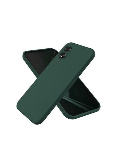 Oppo A18 Uyumlu Silikon Kılıf - Kamera Korumalı Esnek Pastel Renk Kapak - Yeşil Yeşil