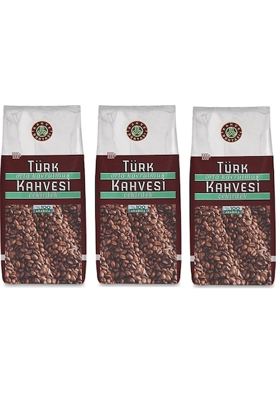 Kahve Dünyası Orta Kavrulmuş Çekirdek Türk Kahvesi 3 x 1 KG
