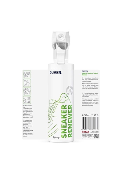 Duver Süet Ve Nubuk Ayakkabı Yenileyici Sprey 200 Ml Beyaz