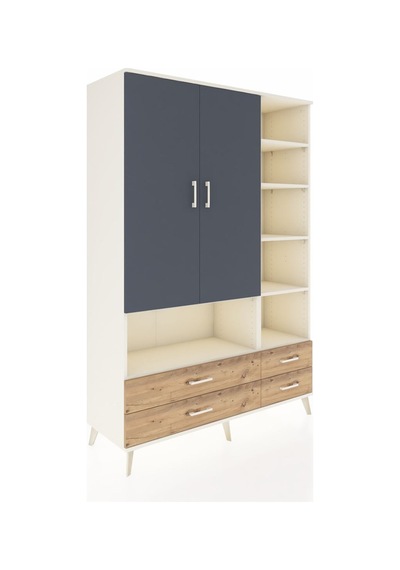 Hyperion Dolap 10 Raflı 4 Çekmeceli 2 Kapaklı 132x44x195 Aytaşı-antrasit/çam Antrasıt/atlas Çam Hyperion Dolap 10 Raflı 4 Çekmeceli 2 Kapaklı 132x44x195 Aytaşı-antrasit/çam Antrasıt/atlas Çam