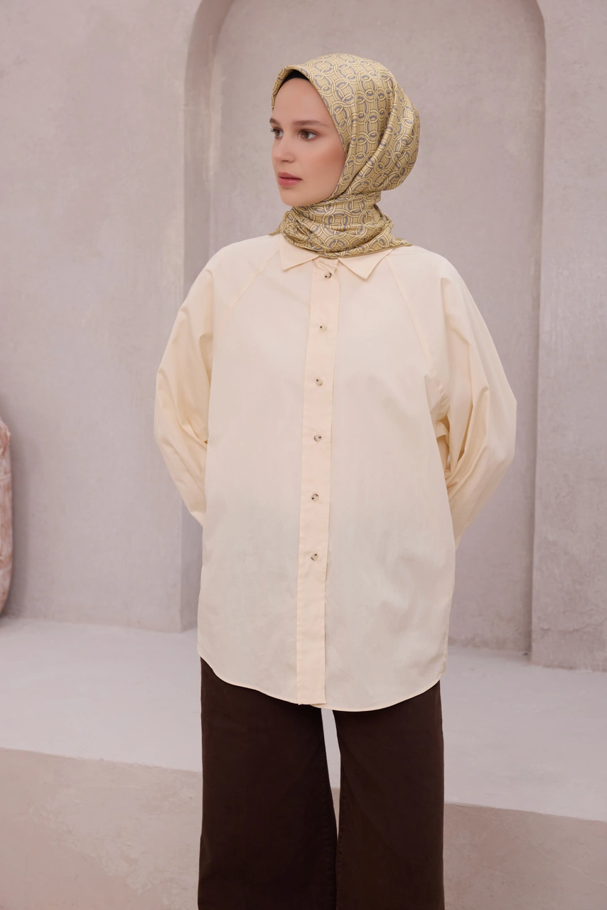 BELLİ Geometrik Desen İpek Twill Eşarp 4215d01 Sarı - 03