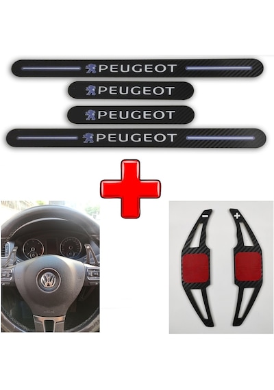 Peugeot 207 Uyumlu Carbon Kapı Eşiği + F1 Kulakçık (550932369)