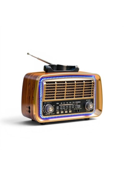 Rt-610 Nostaljik Güneş Panelli Radyo,ledli Trend Tasarım Bluetooth Nostalji Radyo