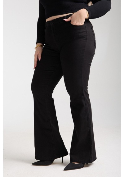 Lacarino 7579 Cındy Xl Kadın Jean Pantolon Siyah