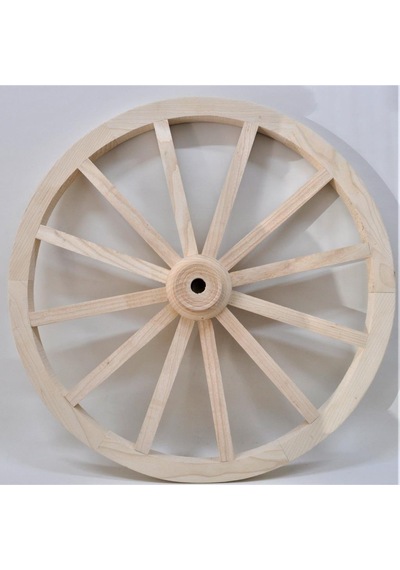 Otantik Ahşap At Arabası Tekeri 80 Cm. Duvar Dekoru Diğer