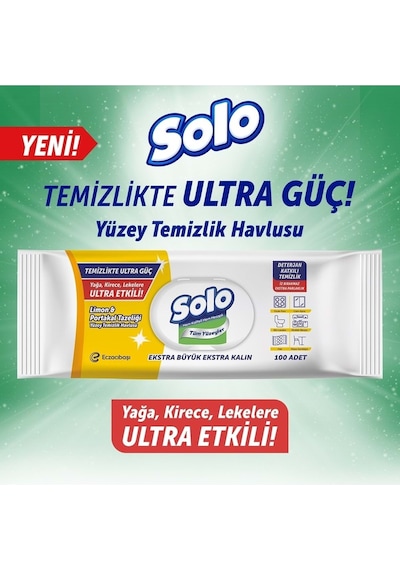 Yüzey Temizlik Havlusu - Mendili 100 Yaprak Limon & Portakal Tazeliği 3 Lü Set 300 Yaprak Diğer