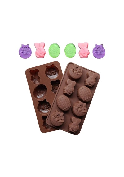 Yumurta Tavşan Paskalya Çikolata Kalıbı 8li Sabun Kokulu Taş Kalıbı Silikon Kalıp Epoksi Buz Kalıbı Goldcakes
