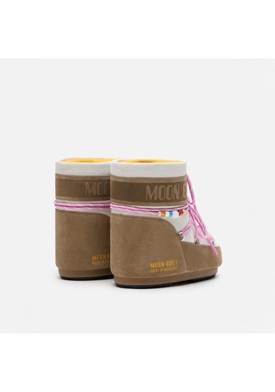 Bl43 Honey/white Sand Bot Kar Kadın 80d1409730 Moon Boot Mb X Gır Icon Low Suede Beads Bl43 Honey/white Sand
