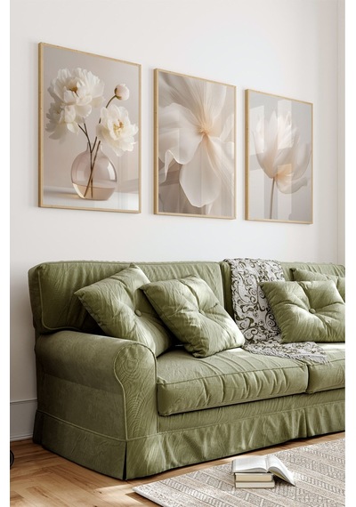 Ahşap Çerçeveli Mdf Tablo Seti Salon Ve Oturma Odası Için Çt3086 23 X 32