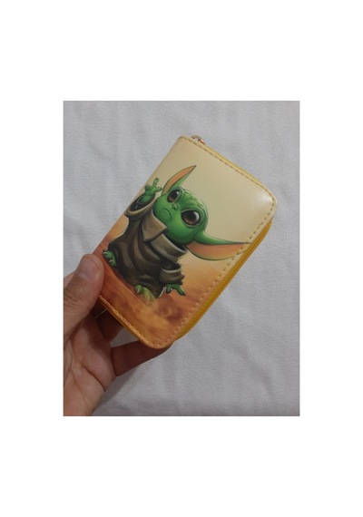Owlbag Company Owl Bag Baby Yoda Desenli Tasarım Suni Deri Cüzdan Çok Renkli