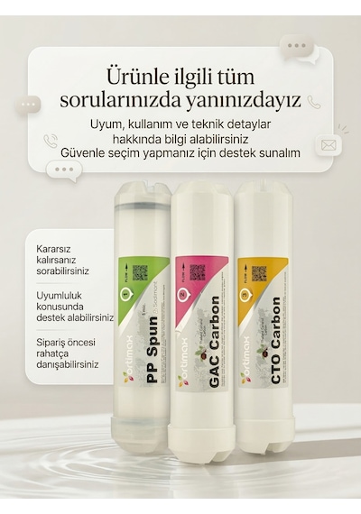 Su Arıtma Cihazı İçin 3 Lü Filtre Seti