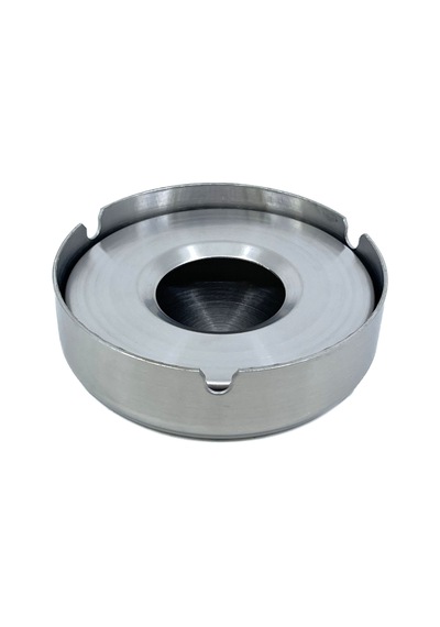 Paslanmaz Çelik Kapaklı Küllük, Ofis Ve Ev Tipi Rüzgara Dayanıklı Metal Kül Tablası, 10 Cm