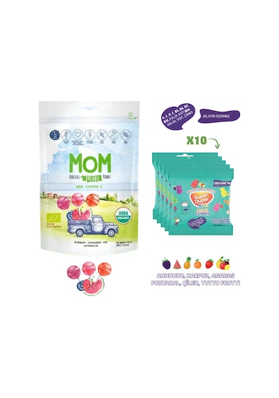 Mom Organik Lolipop + Multivitamin Mineral Jelibon 10 x 20 G