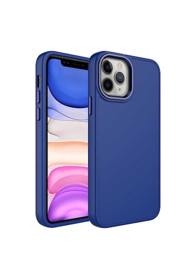 Apple Uyumlu iPhone 12 Pro Max Kılıf Metal Çerçeve ve Buton Tasarımlı S