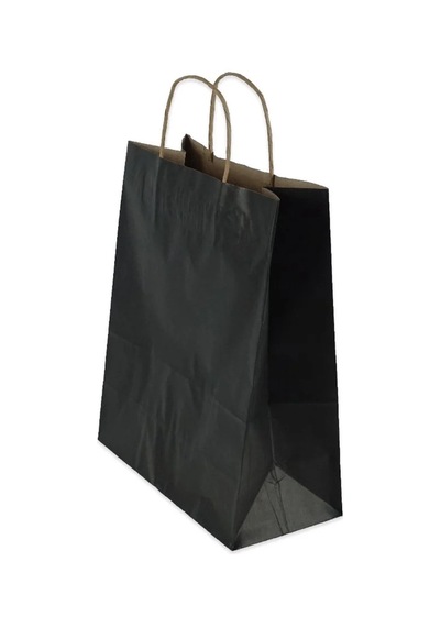 Kraft Kağıt Çanta Siyah 25 Adet 25 x 12 x 31 CM