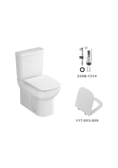 VitrA S20 Kare Klozet Takımı + Soft Kapak + Basmalı İç Takım