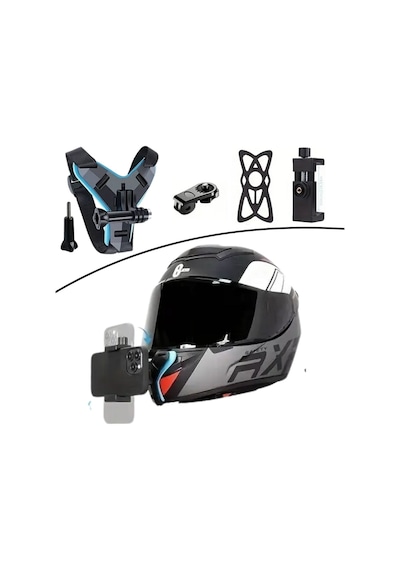 Buffer Motorsiklet Kask Önü Takılan Telefon Tutucu Aksiyon Kamerası Takılabilen Aparat