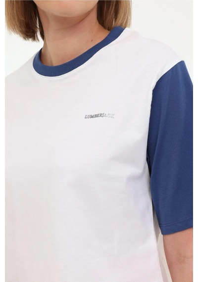 Lumberjack Wl Annabel-c 11ck1234 5fx Kadın Crop Tshırt Beyaz