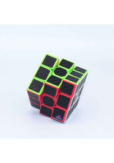 Qiyi Warrior S 3x3 Karbon Fiber Zeka Küpü Akıl Küpü Rübik Küp