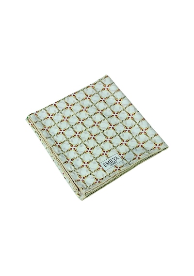 Mim Eşarp Emilya Rayon Desenli Eşarp 90x90 Cm Krem - Yeşil