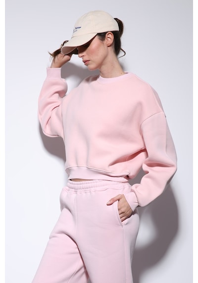 Antioch Basic Kadın Sweatshirt Pembe