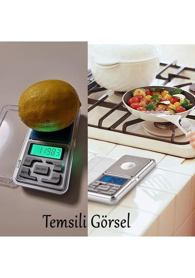 Tr Mini Dijital Hassas Terazi Lcd Ekran Pilli 0.01 Gr Hassasiyet 200 Gr Tartım Mutfak Tartısı Ölçüm Genel
