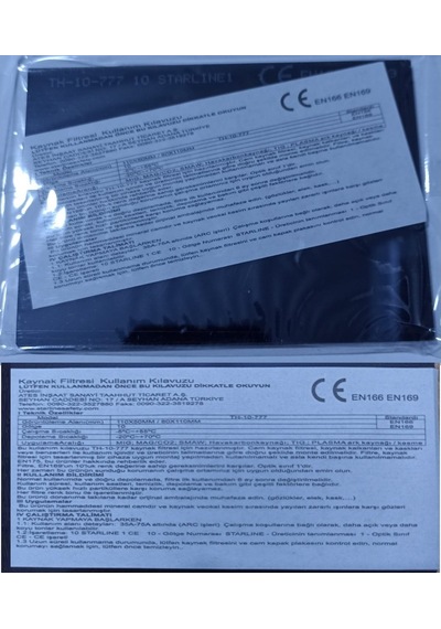 Kaynak Için 5 Adet Maske Camı Athermal Siyah Renk Starline 777