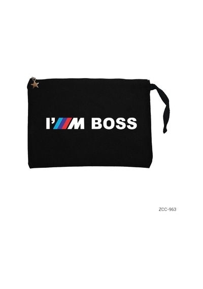 Zepplin Giyim Im Boss Siyah Clutch Astarlı Cüzdan / El Çantası