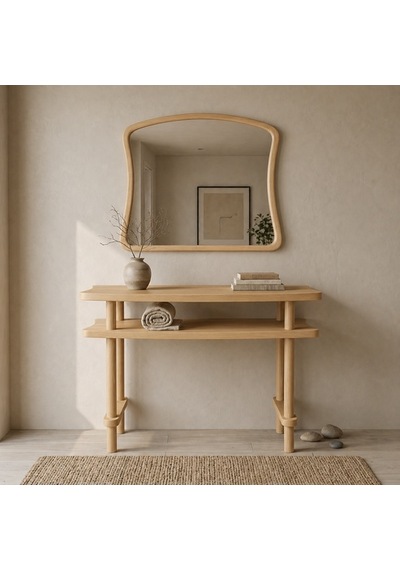 80x38x77 Cm Aynalı Masif Kayın Dresuar Modern İskandinav Antre Konsolu & Makyaj Masası Kayın Kahverengi 80x38x77 Cm Aynalı Masif Kayın Dresuar Modern İskandinav Antre Konsolu & Makyaj Masası Kayın Kahverengi