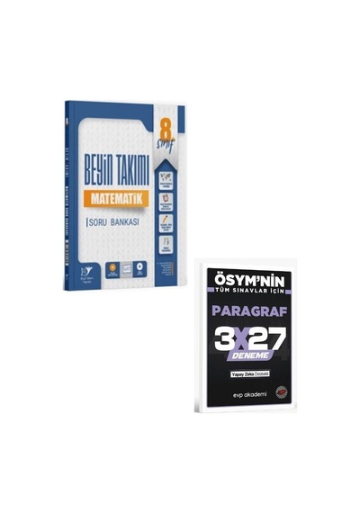Beyintakımı 2027 8. Sınıf Matematik Soru Bankası+ Evp Akademi Paragraf