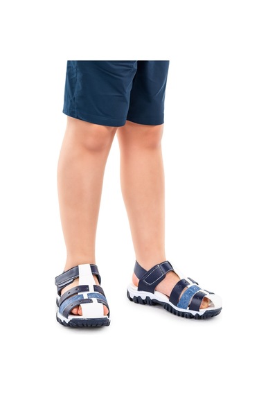 Kiko Kids Erkek Çocuk Sandalet Arz 2356 Lacivert - Mavi