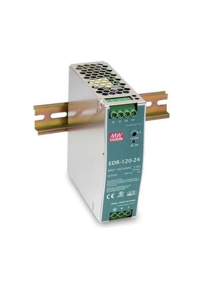 Meanwell Edr-120-24 120W 5 Amper Trafo Ray Tip Güç Kaynağı