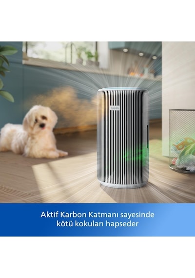 Philips Hava Temizleyici 3200 Serisi - Hepa Nanoprotect + Aktif Karbon Filtre, Cadr 520m³/sa 135m² Cilt Hassasiyeti Ha Diğer