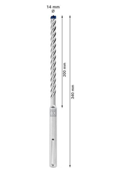 Bosch Expert Sds Max-8x Kırıcı Delici Delme Ucu 14 X 200 X 340 Mm  - 2608900207
