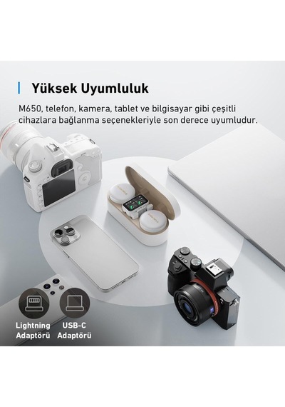 Work M650 Yaka Mikrofonu-beyaz-a3320