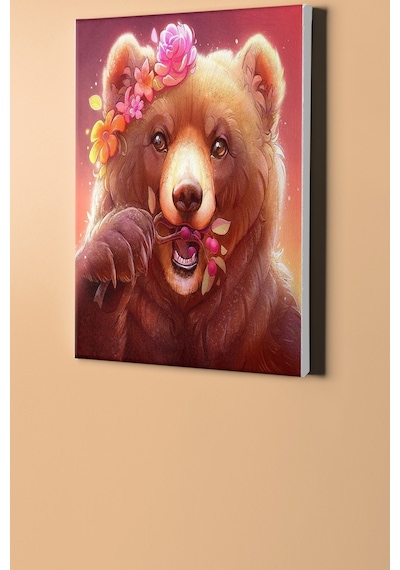 Webstyle Sayılarla Boyama Seti Kasnaklı Sevimli Boz Ayı 60 X 75 Cm