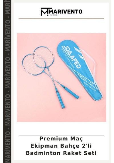Premium Maç Ekipman Bahçe 2'li Badminton Raket Seti
