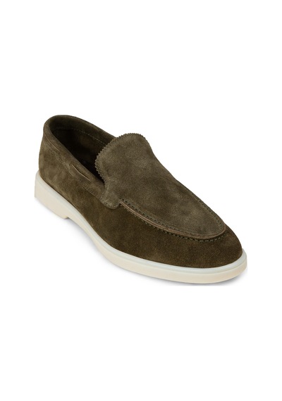 Deery Erkek Hakiki Süet Yeşil Loafer Ayakkabı - 02032myslc01 Yeşil