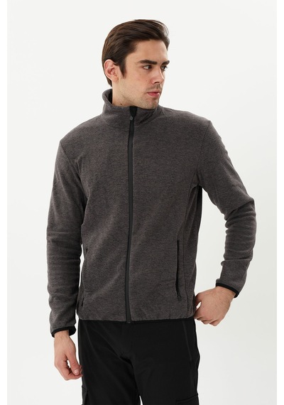 Exuma Erkek Tam Fermuarlı Polar 2112126 Grey