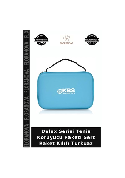 Delux Serisi Tenis Koruyucu Raketi Sert Raket Kılıfı Turkuaz Açık Mavi