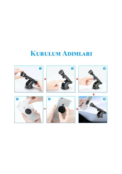 Ekstra Güçlü Mıknatıslı Araç İçi Telefon Tutacağı Powerway Tt-15