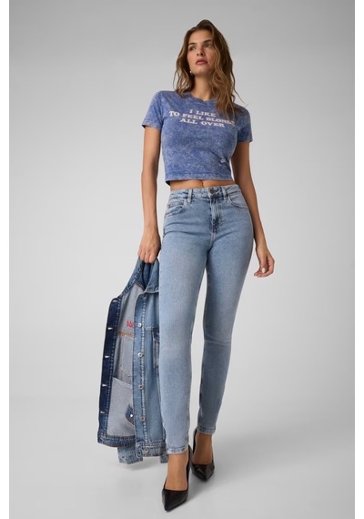 Guess Marilyn Slim Fit Kadın T-shirt W6bı53k6661 Mavi