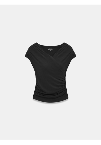 Dilvin 33157 Bra-free Büzgülü Top Siyah