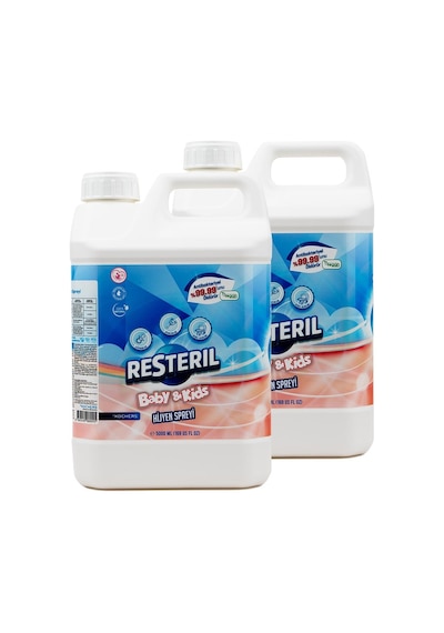 Resteril Doğal Alkolsüz Bebek Dezenfektan Çocuk Alanı Hijyen Spreyi 5 L