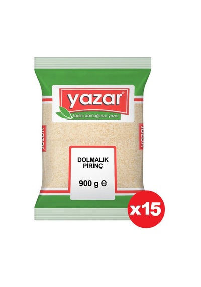 Yazar Dolmalık Kırık Pirinç 15 x 900 G